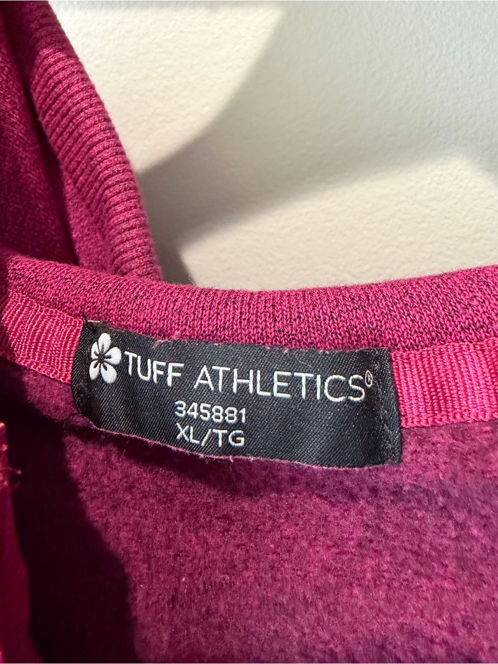 Tuff Athletics Raspberry Zip Hoodie - Picture 4 of 4
